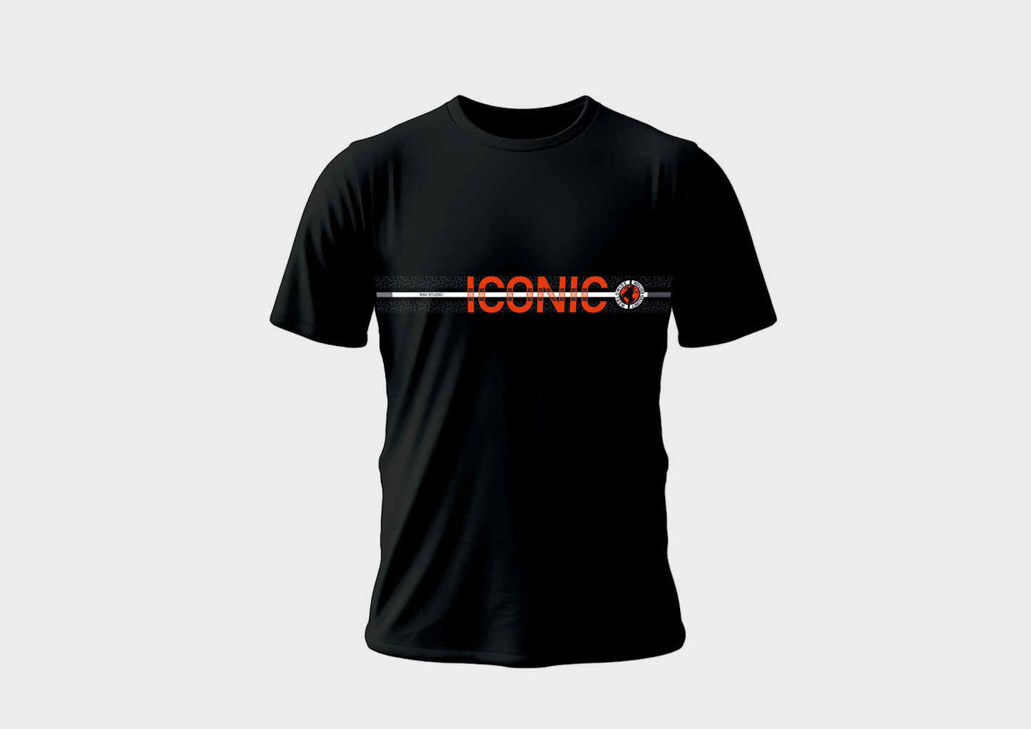 Iconic black round neck t-shirt for men, made from 100% cotton, featuring a stylish logo design for ultimate comfort.