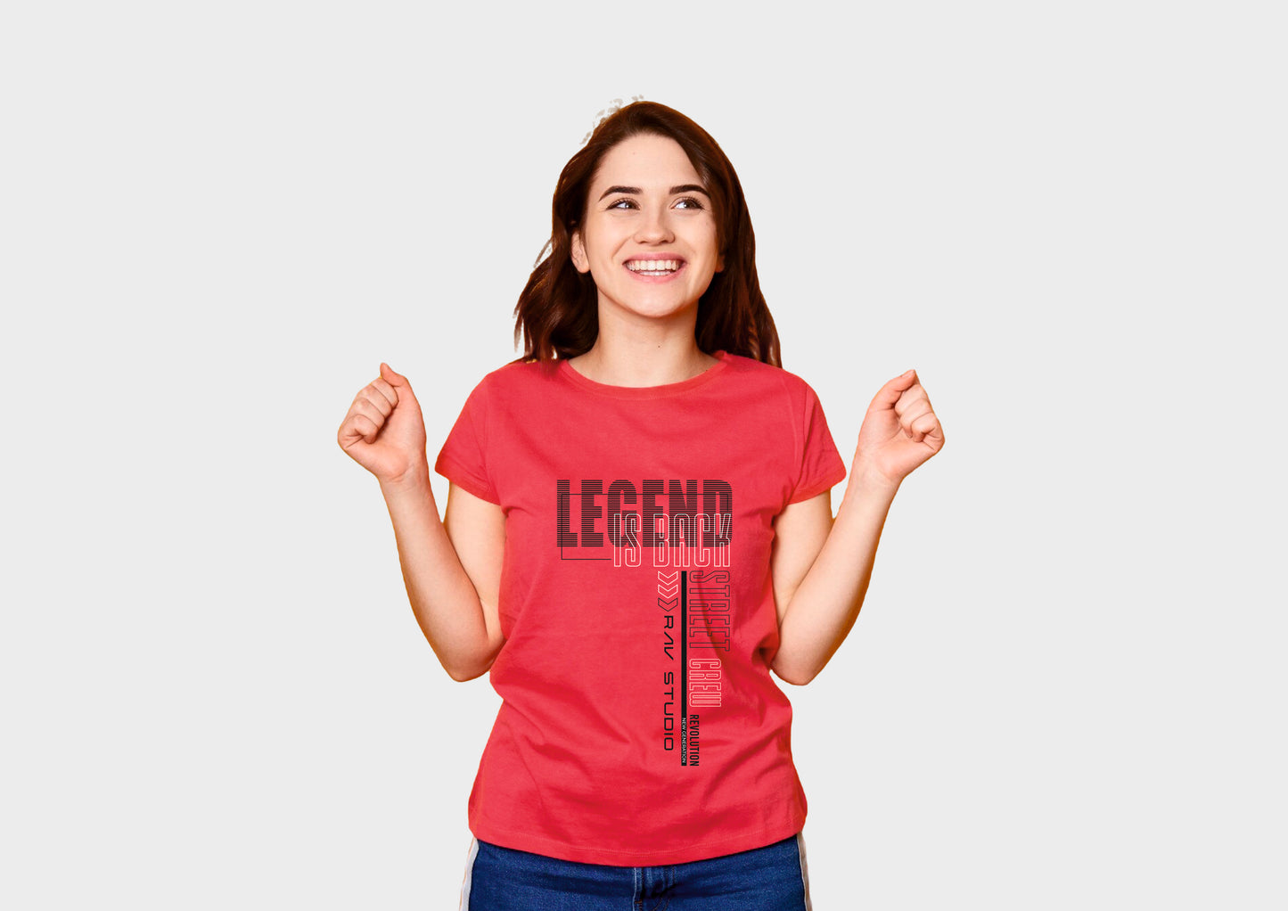 Legend | Scarlet Red | Round Neck T-Shirt for Women