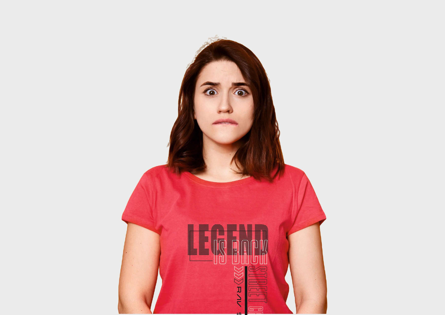 Legend | Scarlet Red | Round Neck T-Shirt for Women