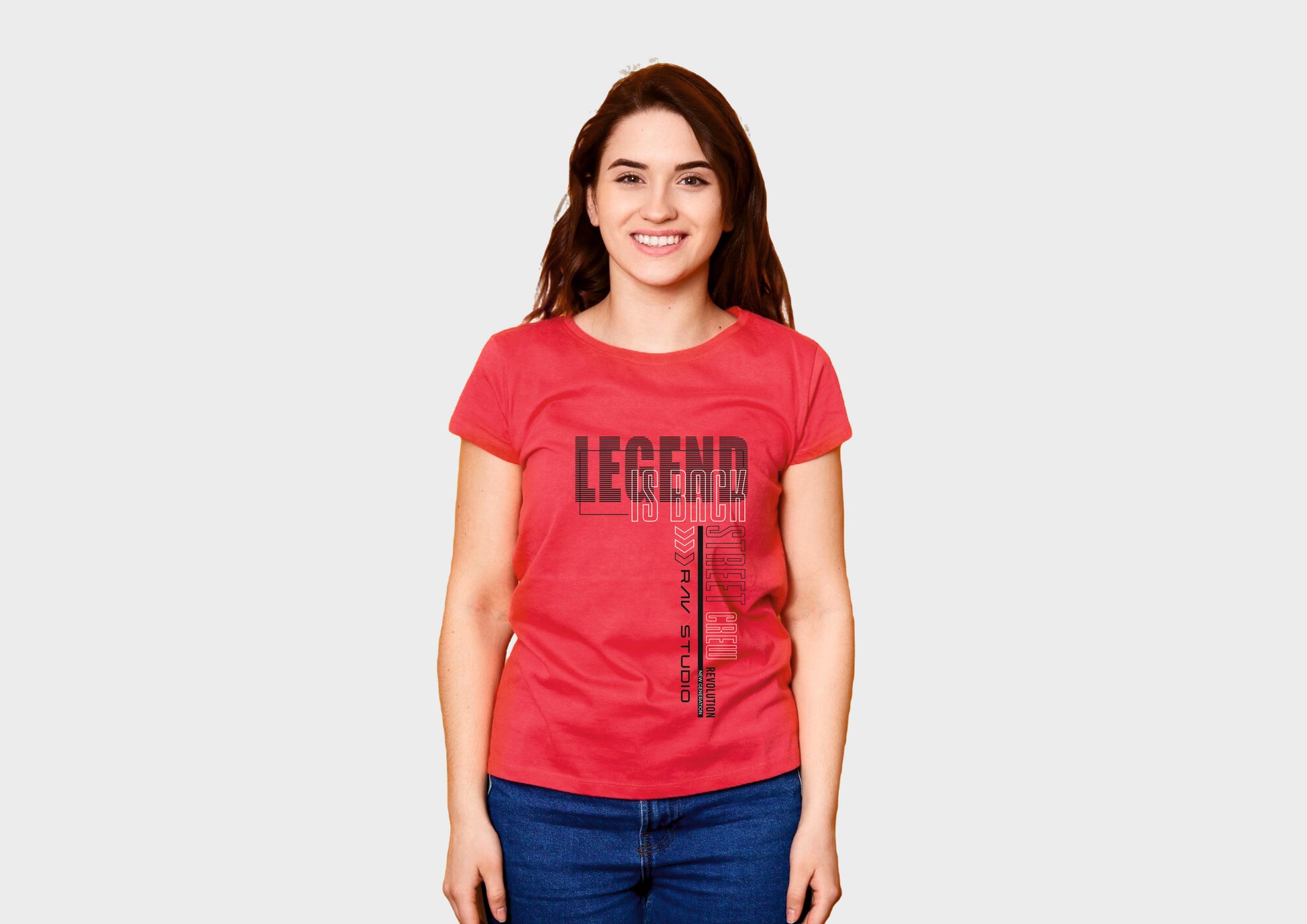 Legend | Scarlet Red | Round Neck T-Shirt for Women