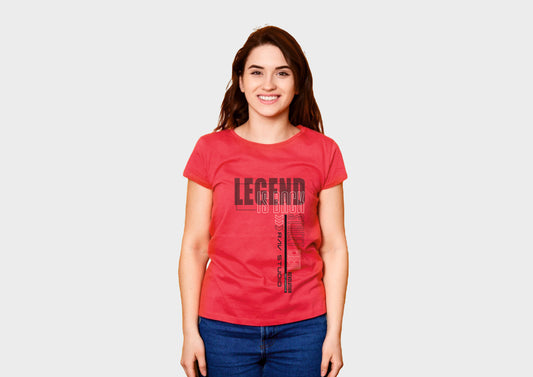 Legend | Scarlet Red | Round Neck T-Shirt for Women