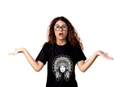 Tribal | Graphic | Black Round Neck T-Shirt | Women/Girl