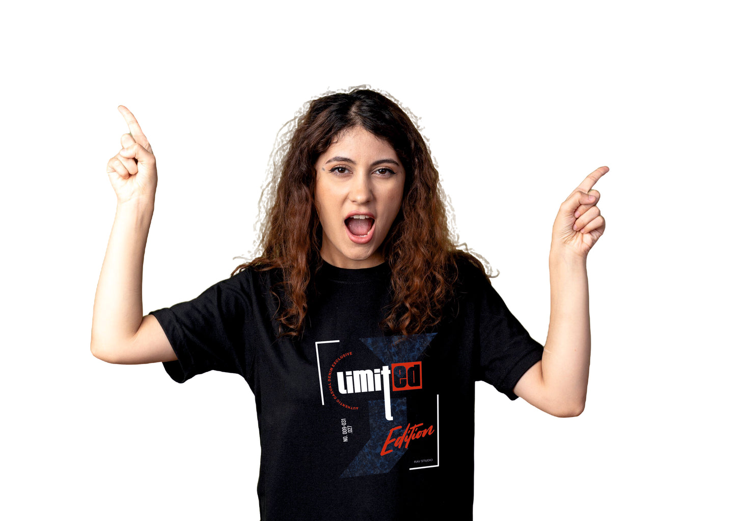 Limited Edition Black Round Neck T-Shirt for Women