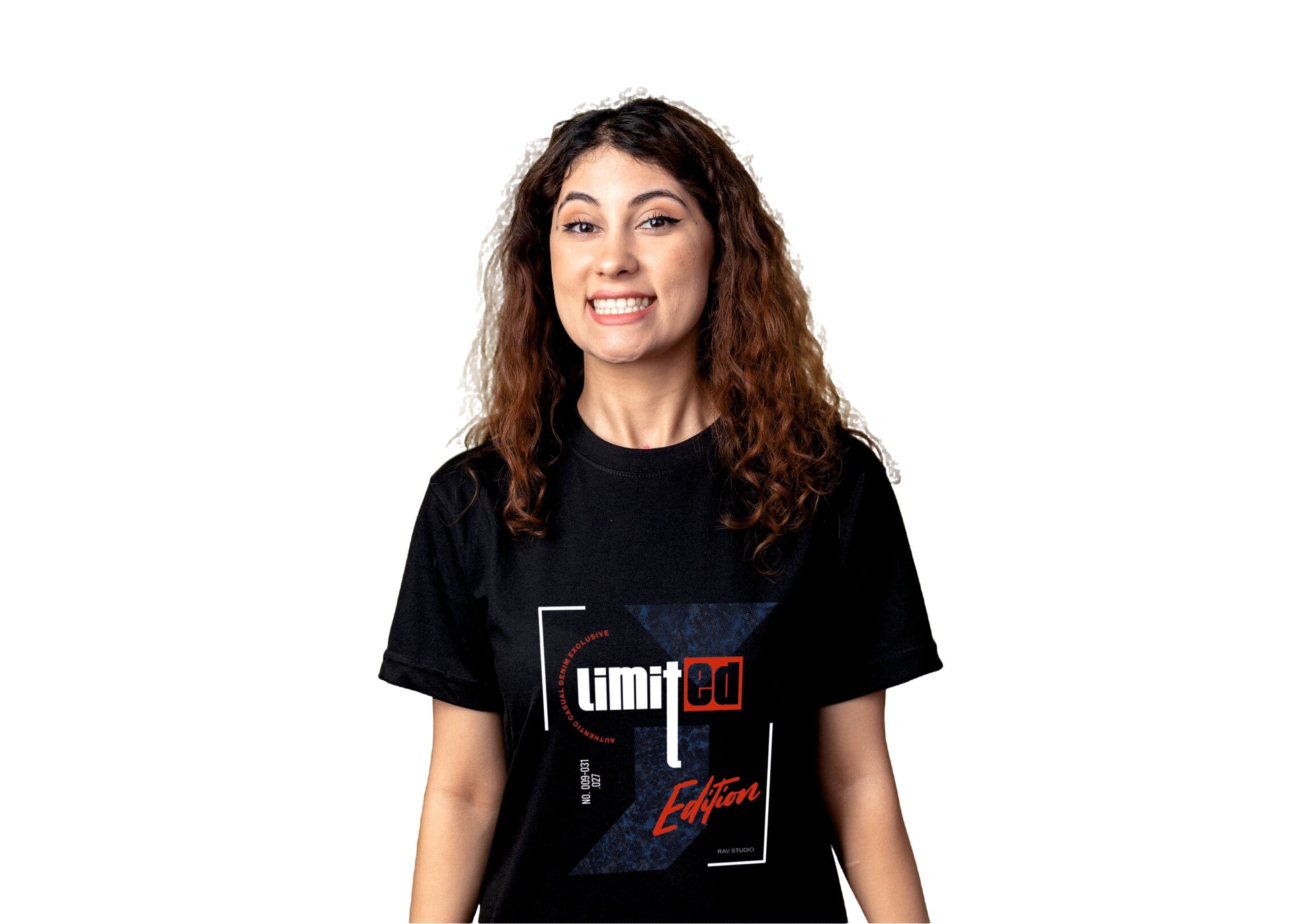 Limited Edition Black Round Neck T-Shirt for Women