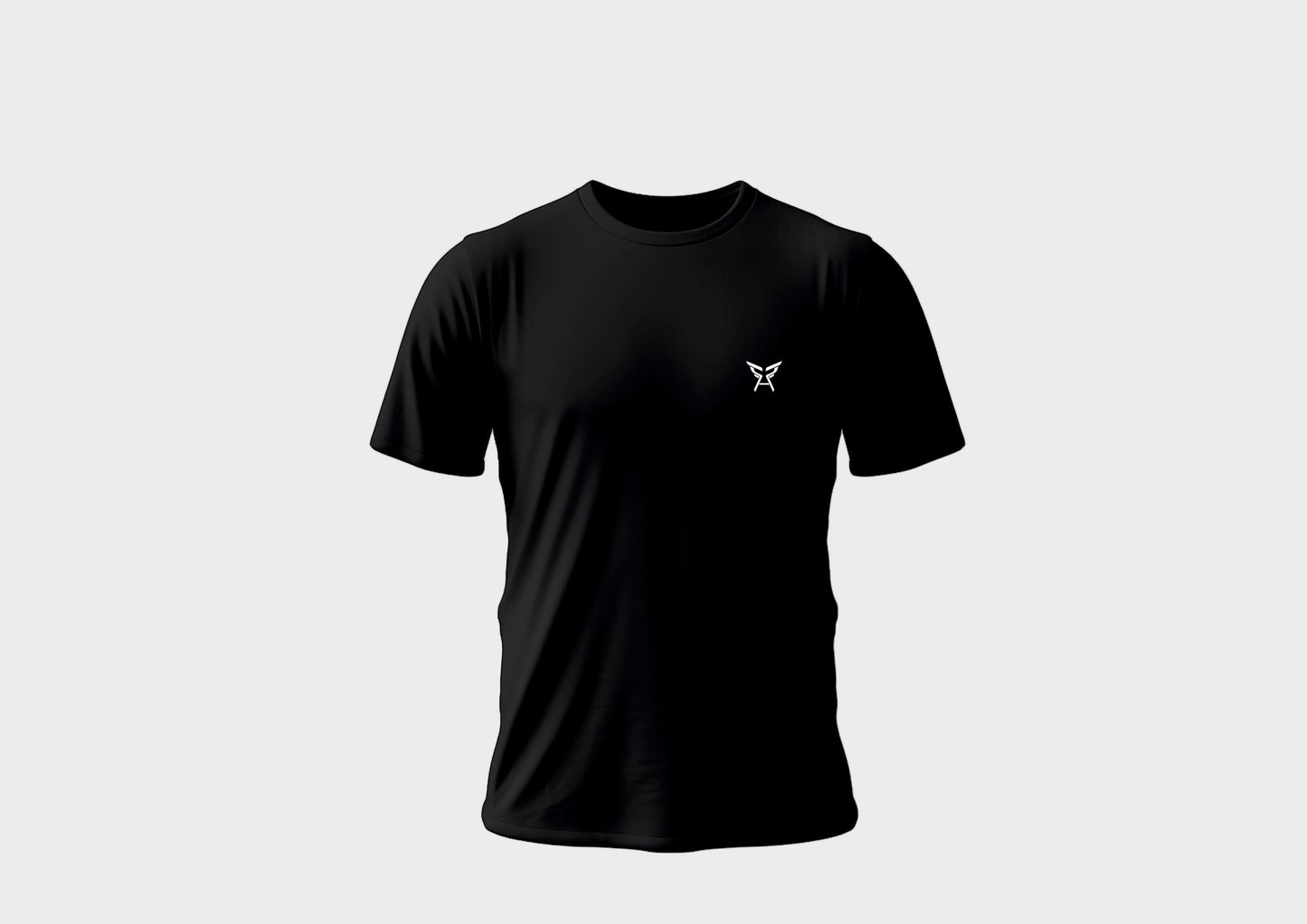 RAV Black Round Neck T-Shirt for Men - Cotton L Size