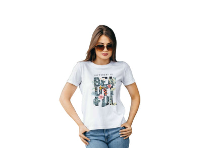 RAV -Tropical Leaves & Flower Graphic Tee - Women