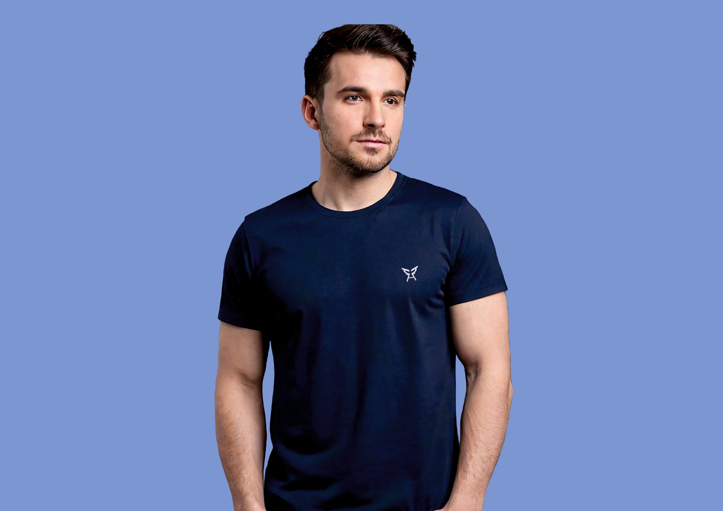 RAV - Navy Blue | Plain | Round Neck T-Shirt For Men | Cotton | XL – Size