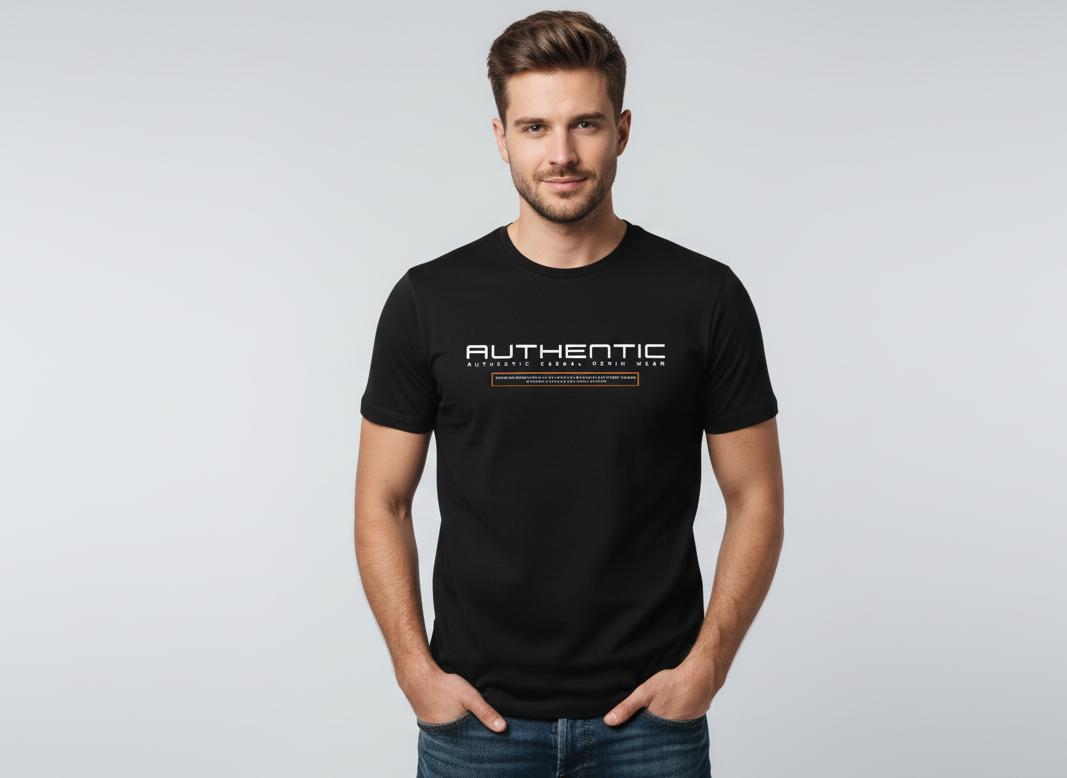 Step into your truth with the Authentic Denim Spirit Tee, a foundational piece from our Blueprint: True Grit collection