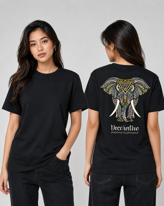 Decorative Indian Elephant Art Tee