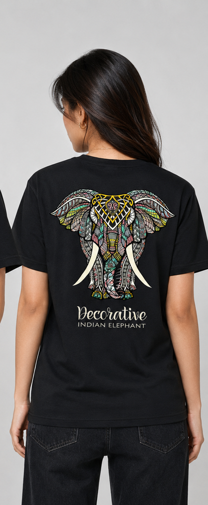 Decorative Indian Elephant Art Tee
